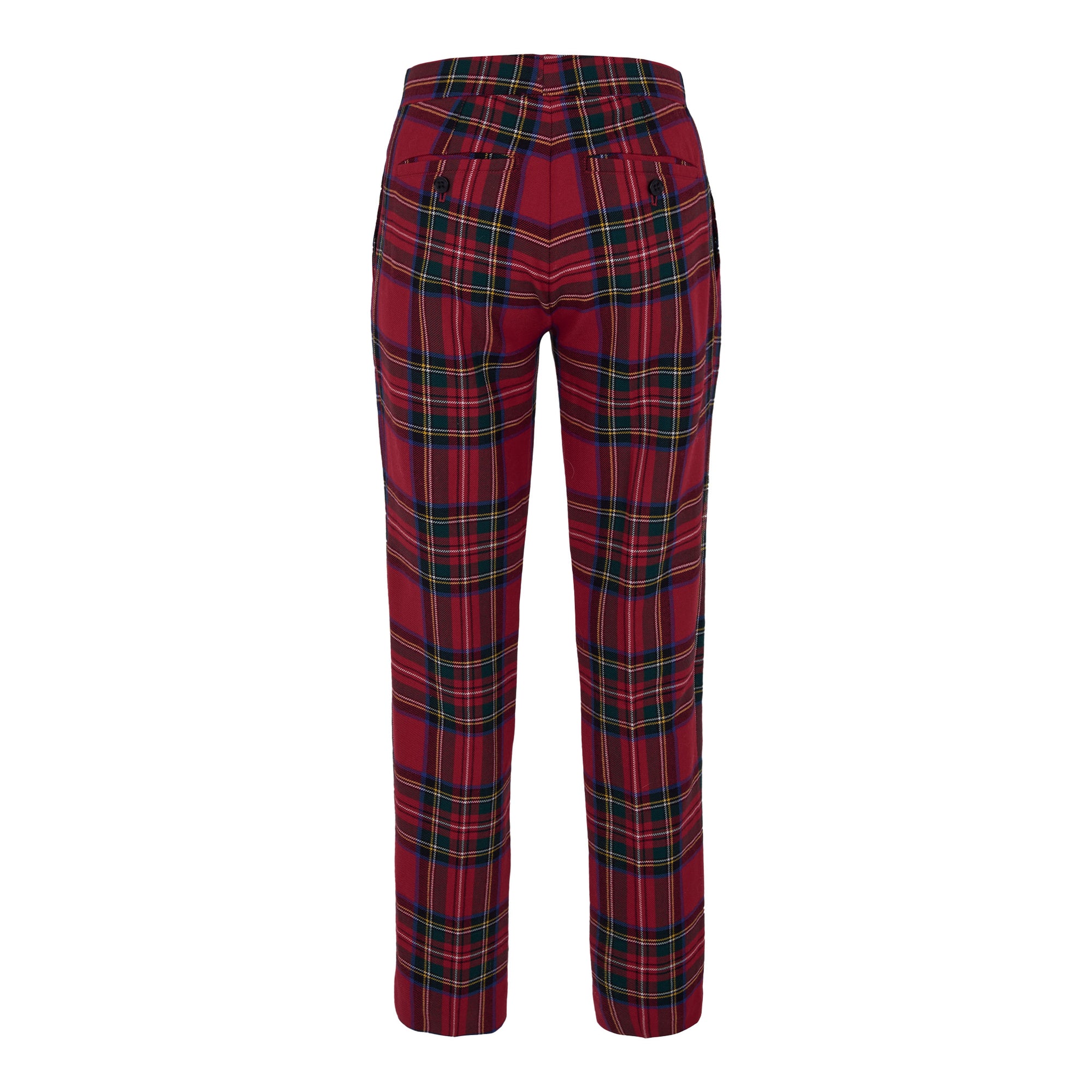 Burberry Red trousers with check print