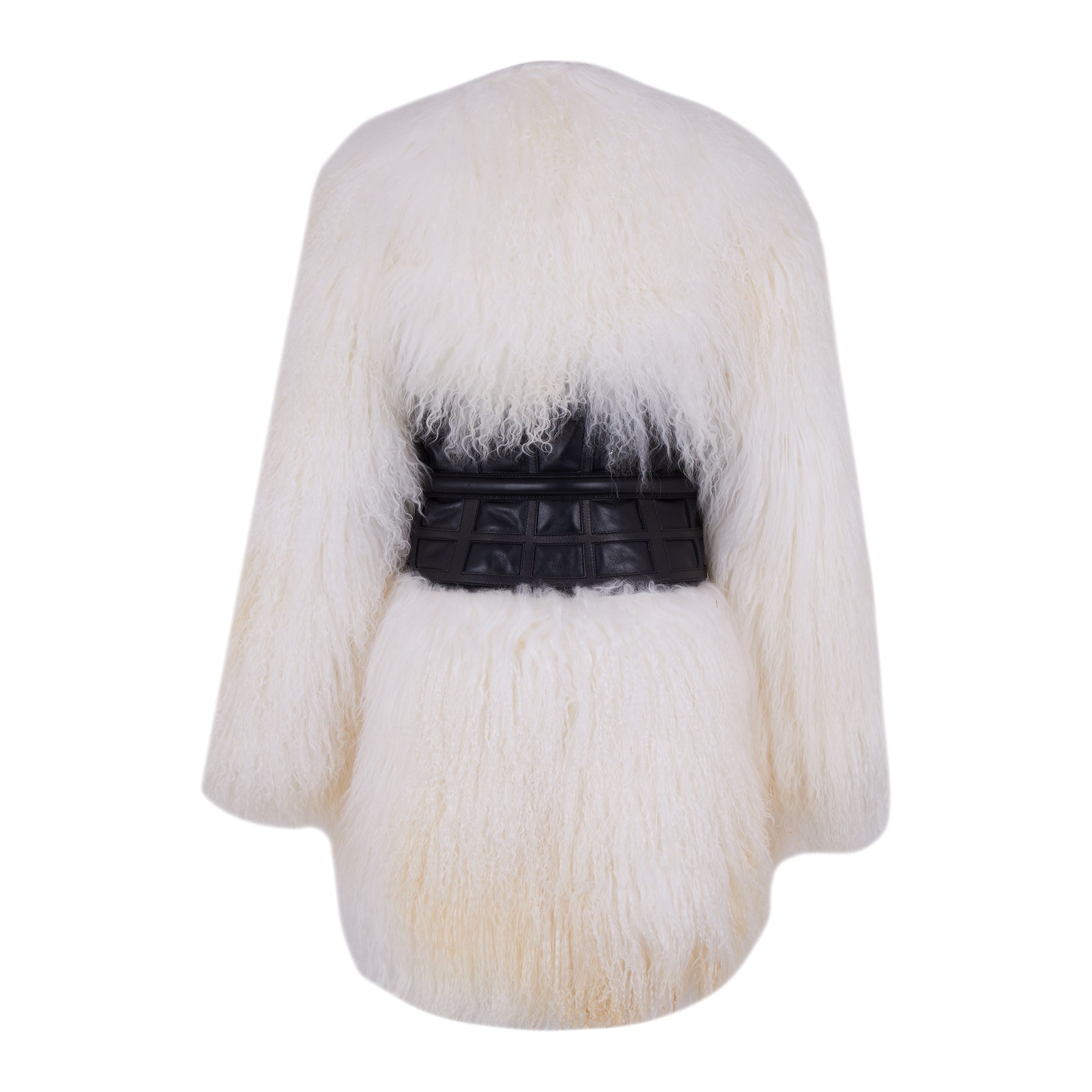 Philipp Plein white fur maxi coat
