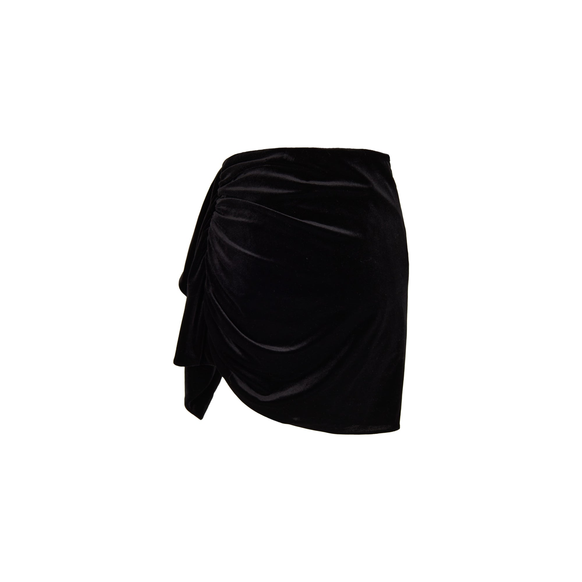 Alexandre Vauthier Ruched Velvet Mini Skirt