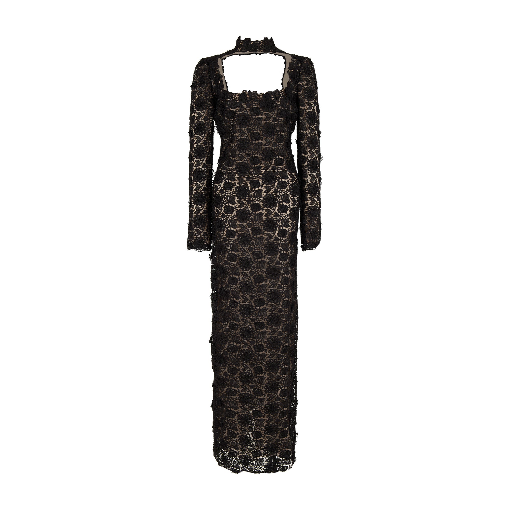 Tom Ford Long Lace Black Silk Dress
