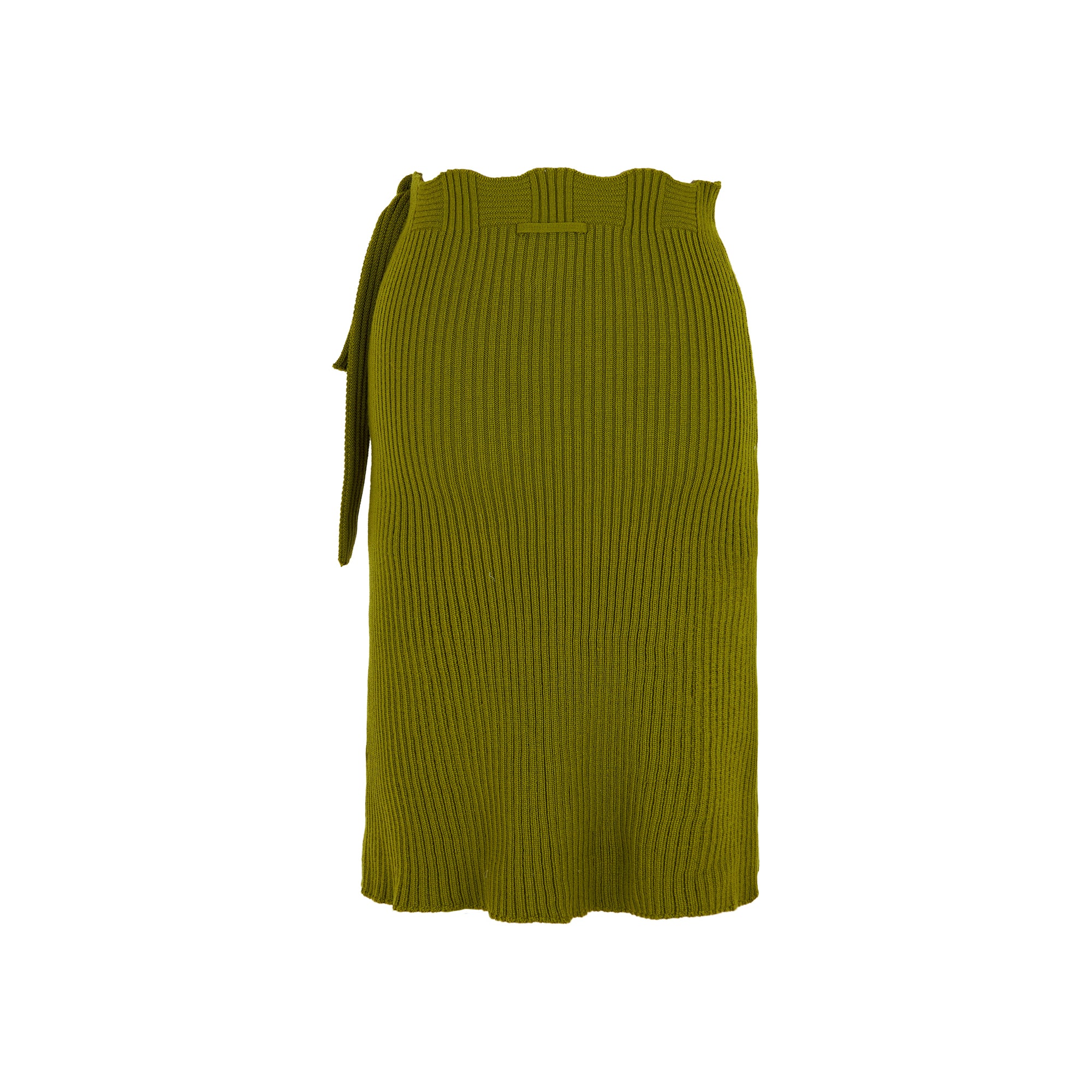 Jean Paul Gaultier Long woven green skirt