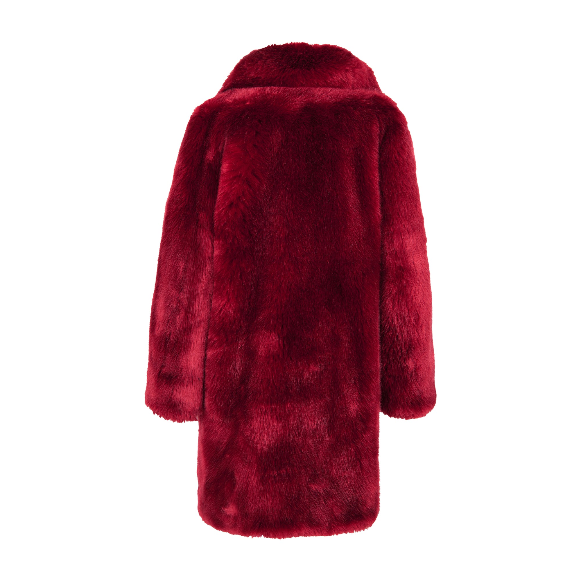 La Seine et Moi Red Louve faux fur coat