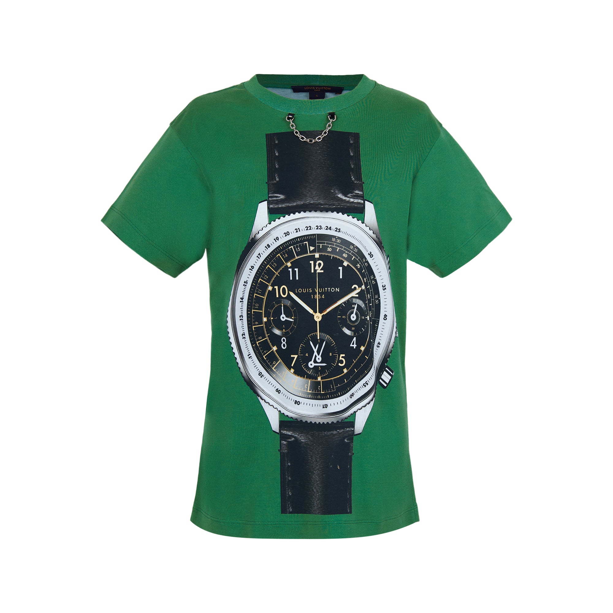 Louis Vuitton Green, Black & Silver Watch T-Shirt