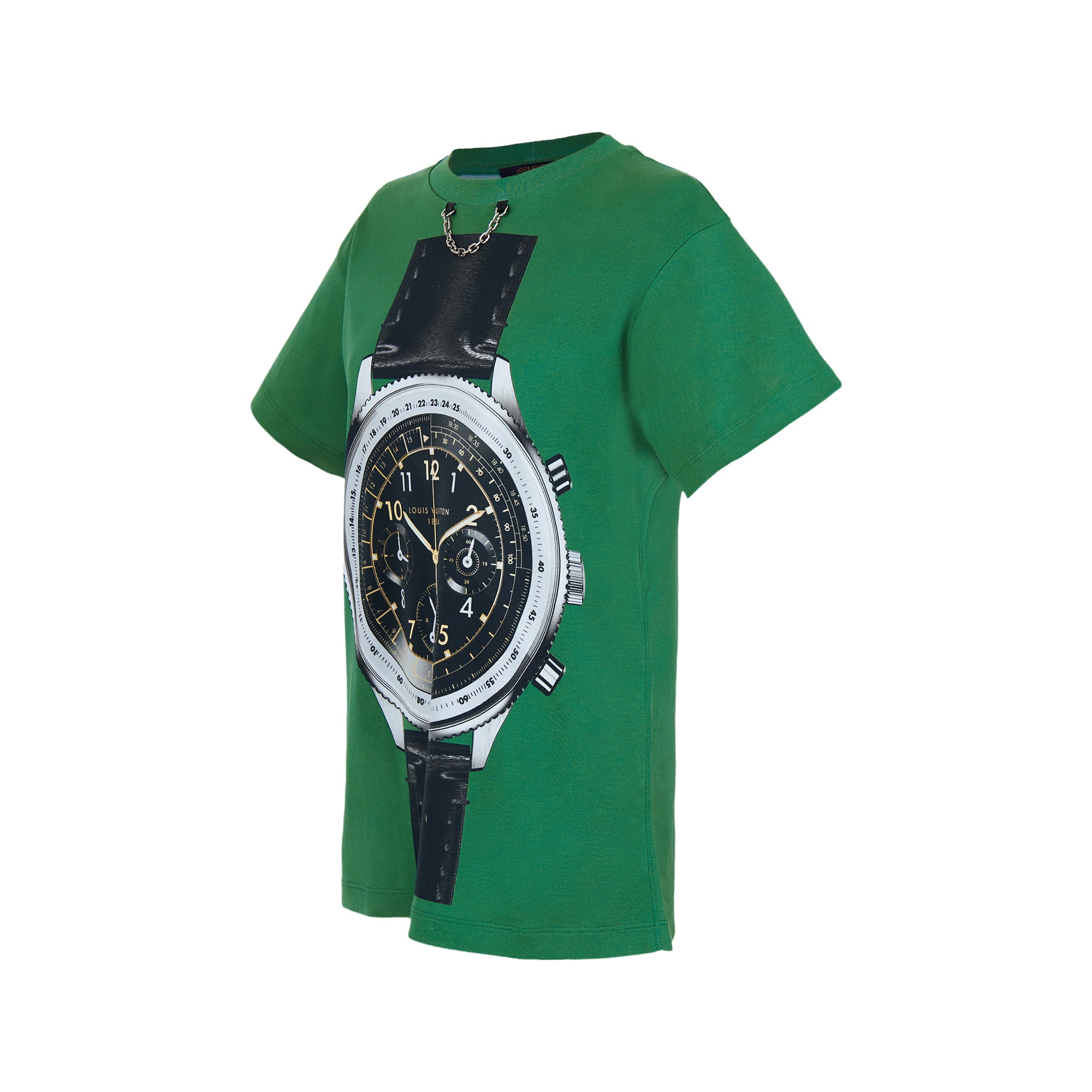Louis Vuitton Green, Black & Silver Watch T-Shirt