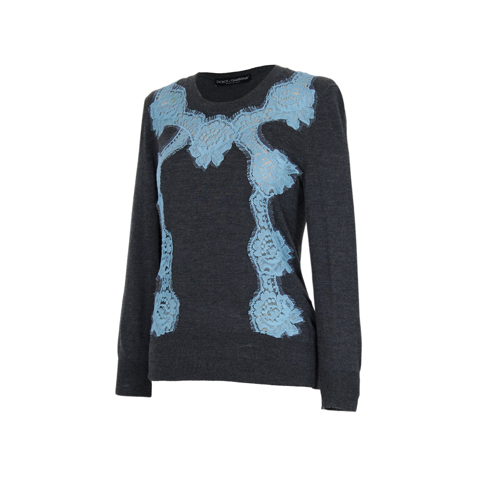 Dolce & Gabbana Floral Lace Pullover Sweater