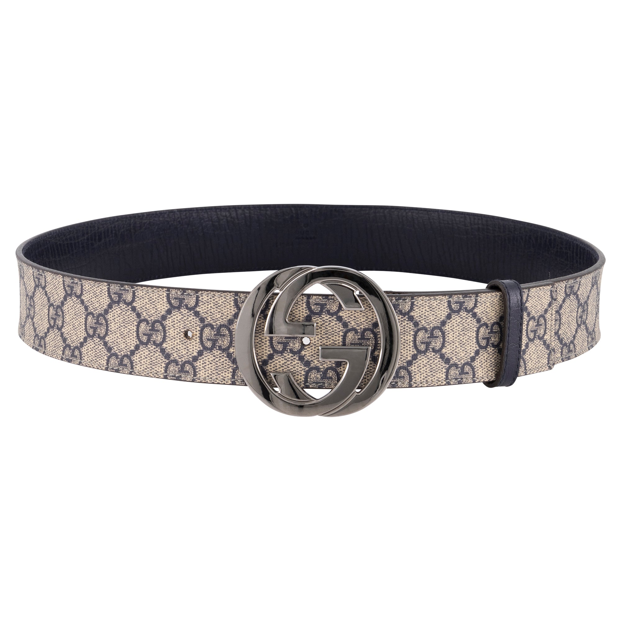 Gucci Monogramm print belt.
