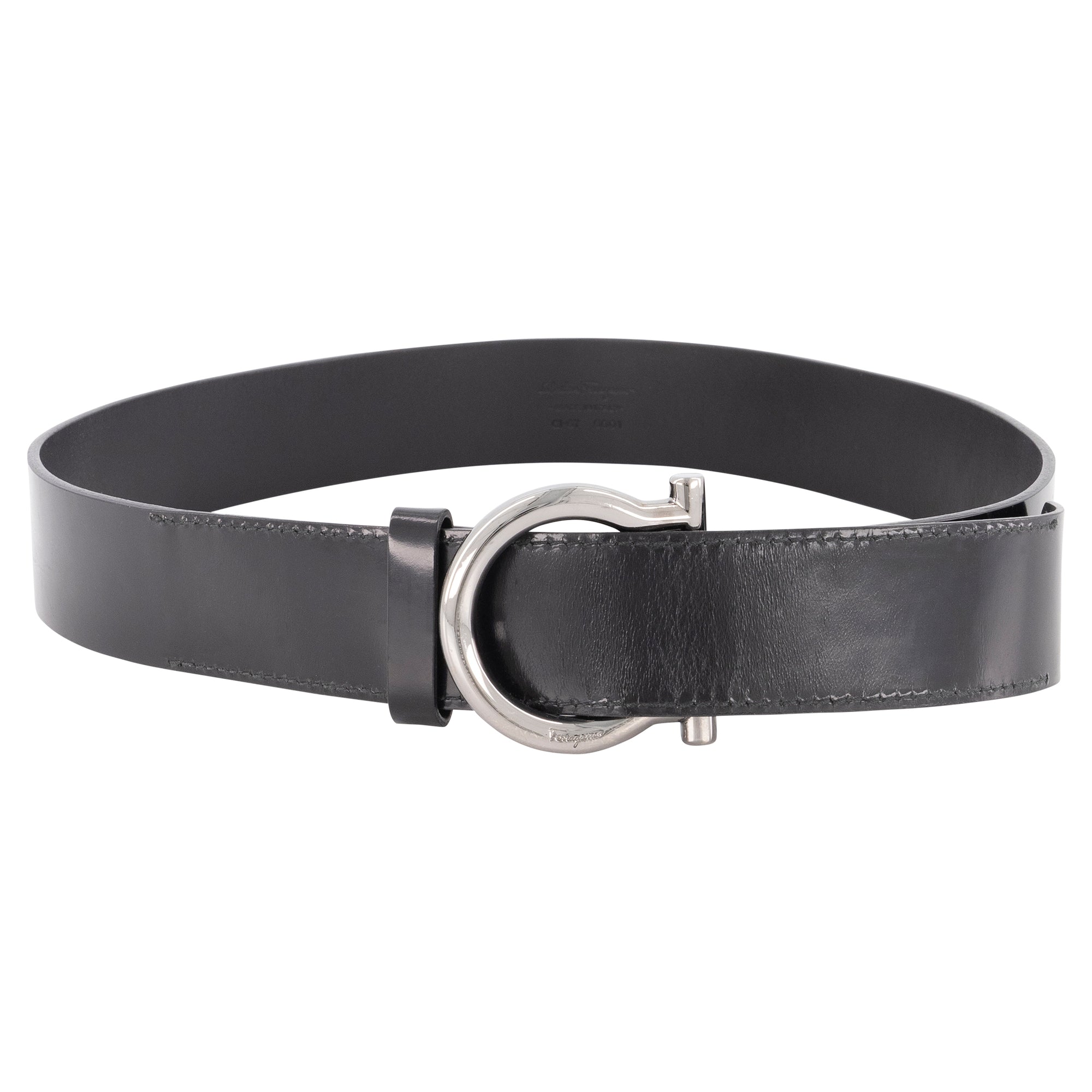 Salvatore Ferragamo black leather belt