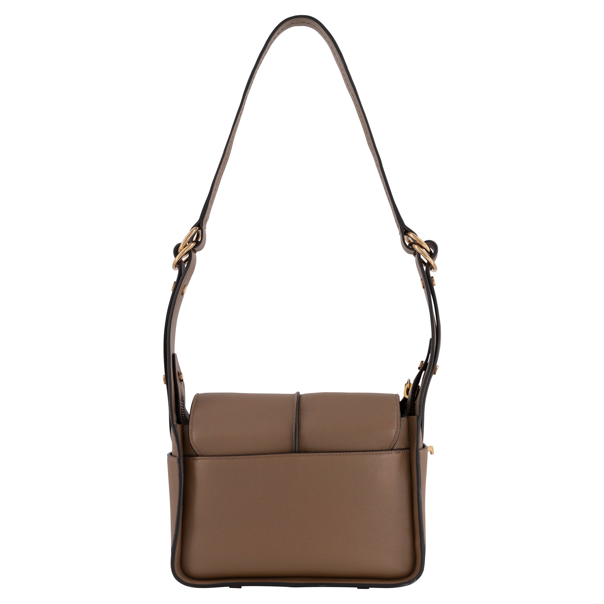 Tod's Brown bag with gold-colored hardware and shoulder strap