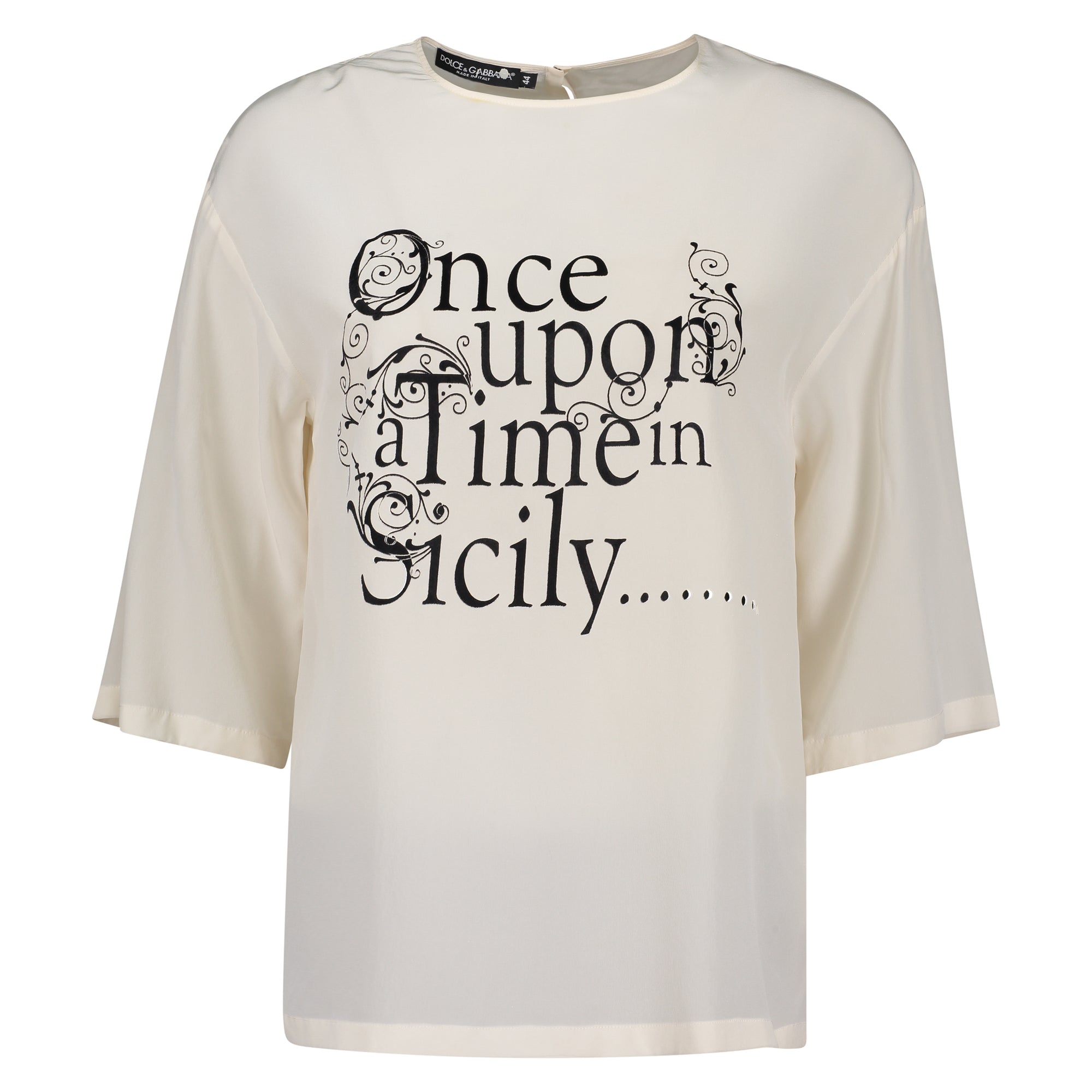 Dolce & Gabbana ''Once upon a time...' T-shirt White silk