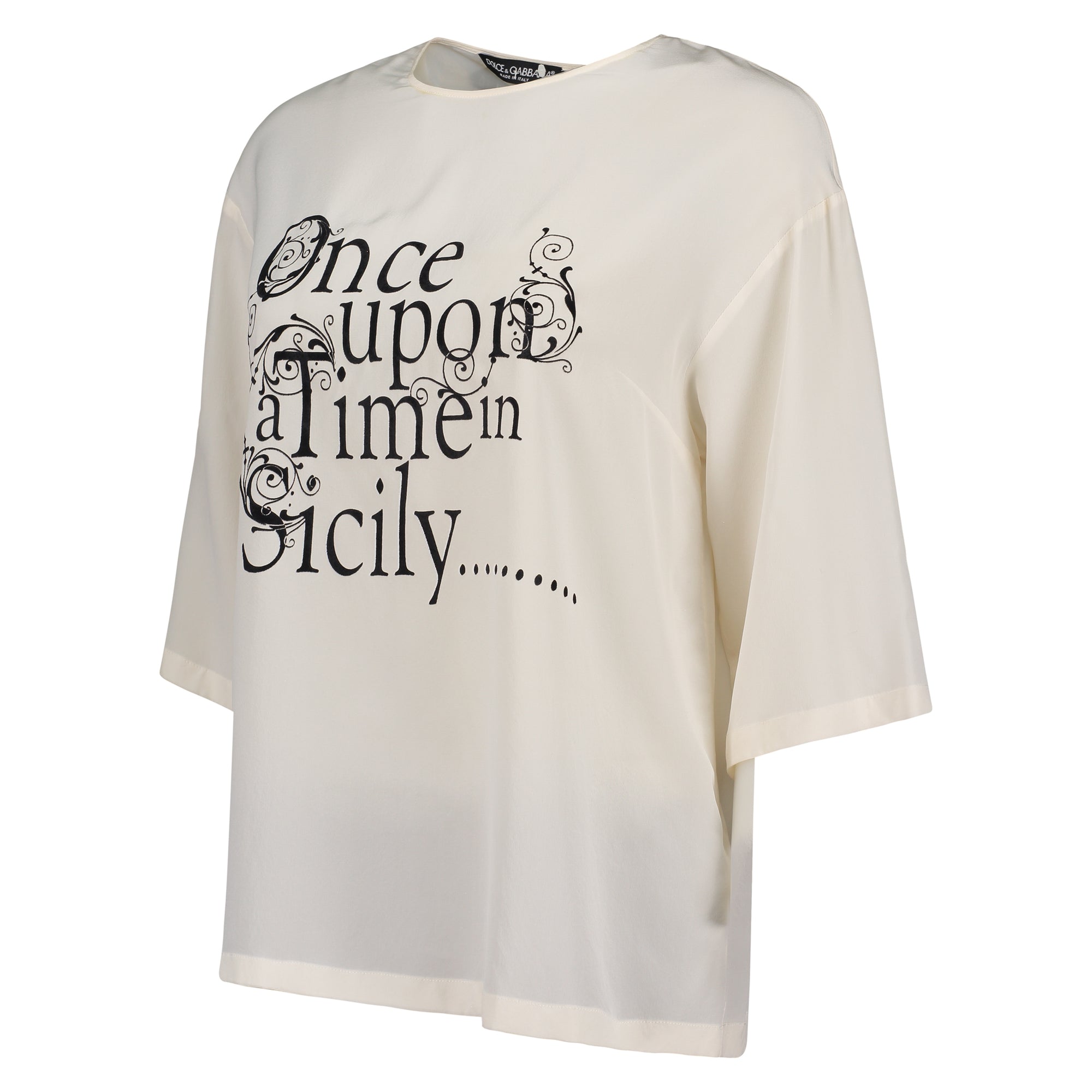 Dolce & Gabbana ''Once upon a time...' T-shirt White silk
