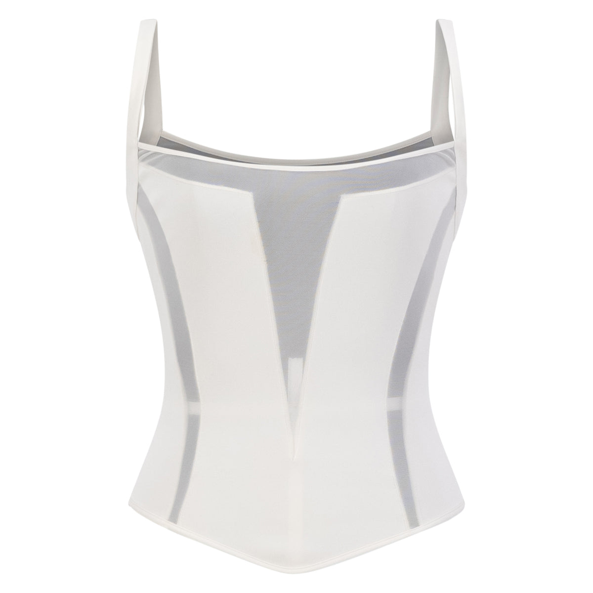 Structured Corset Top White