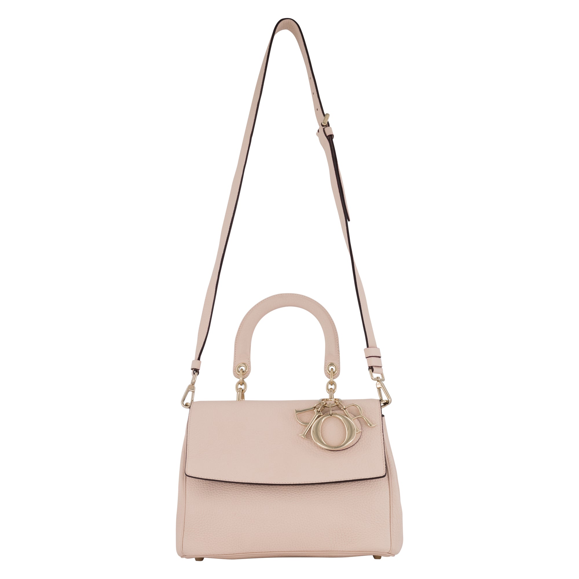 Dior Powder Pink Leather Mini Be Dior Top Handle Bag