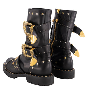 Fausto Puglisi Leather Ankle Boots - Dream Closet by Sira Pevida