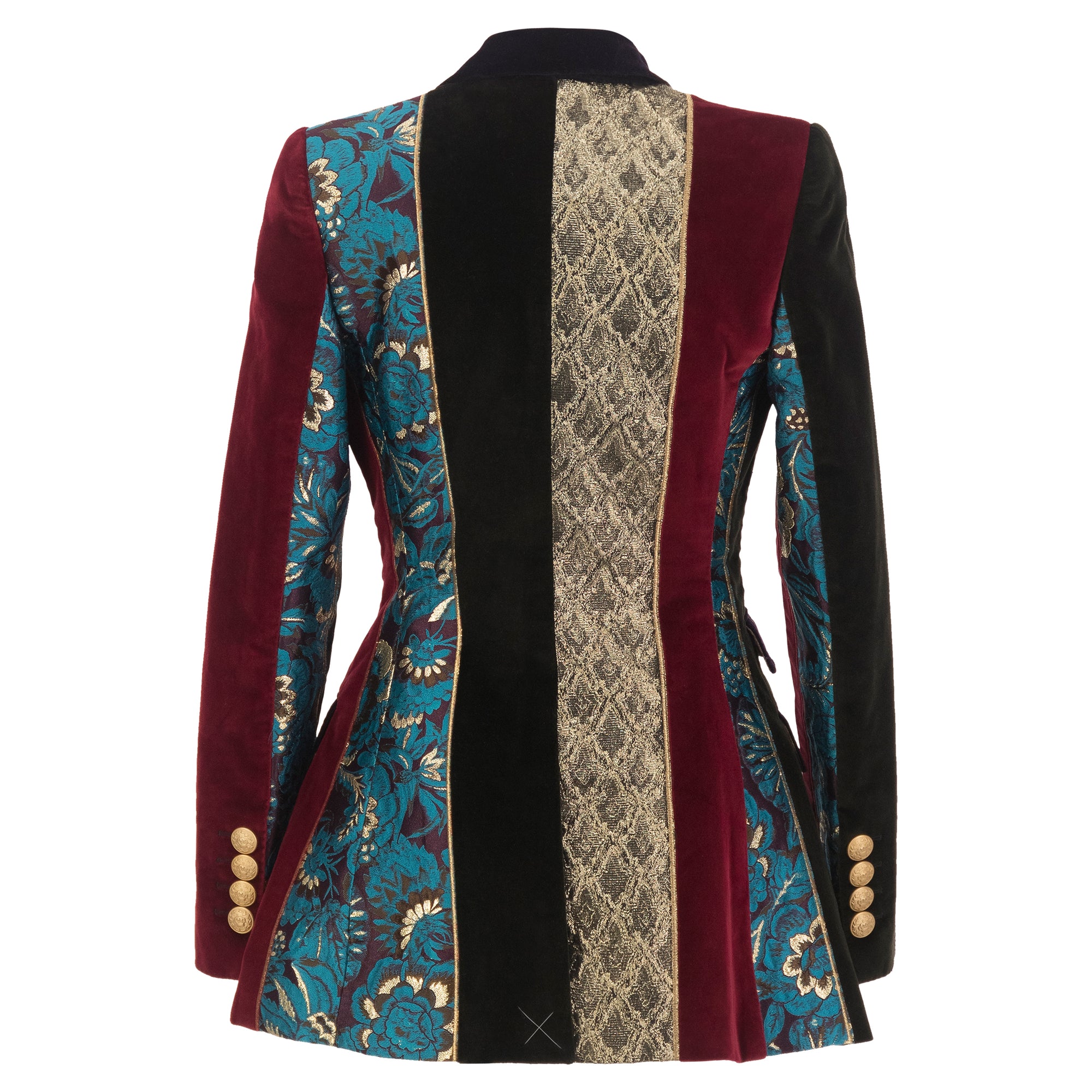 Dolce & Gabbana Cotton and Velvet Blend Patchwork Jacket