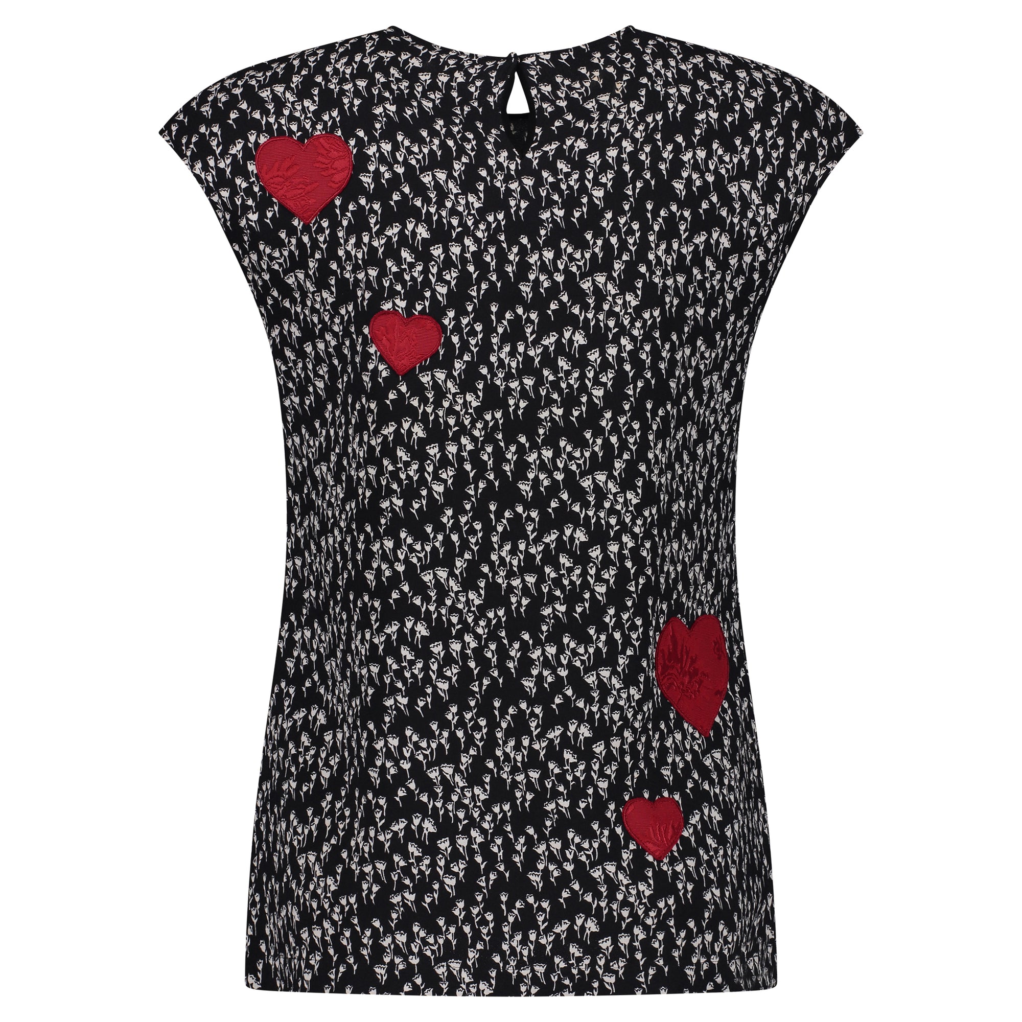 Dolce & Gabbana Black Blouse With Hearts
