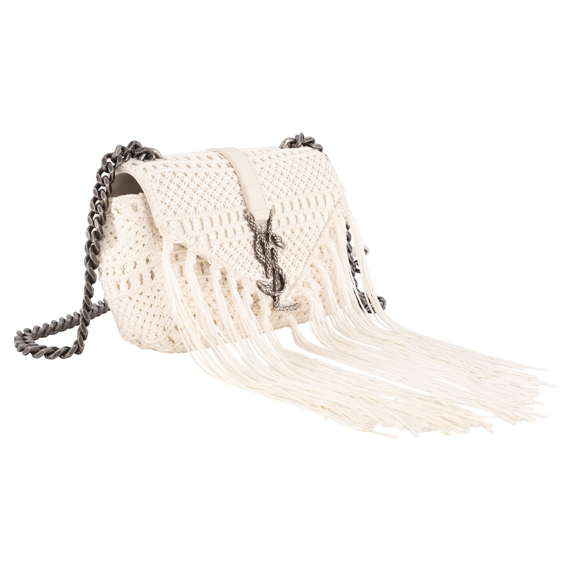 Saint Laurent Monogram Baby Chain Serpent Crochet Crossbody Bag