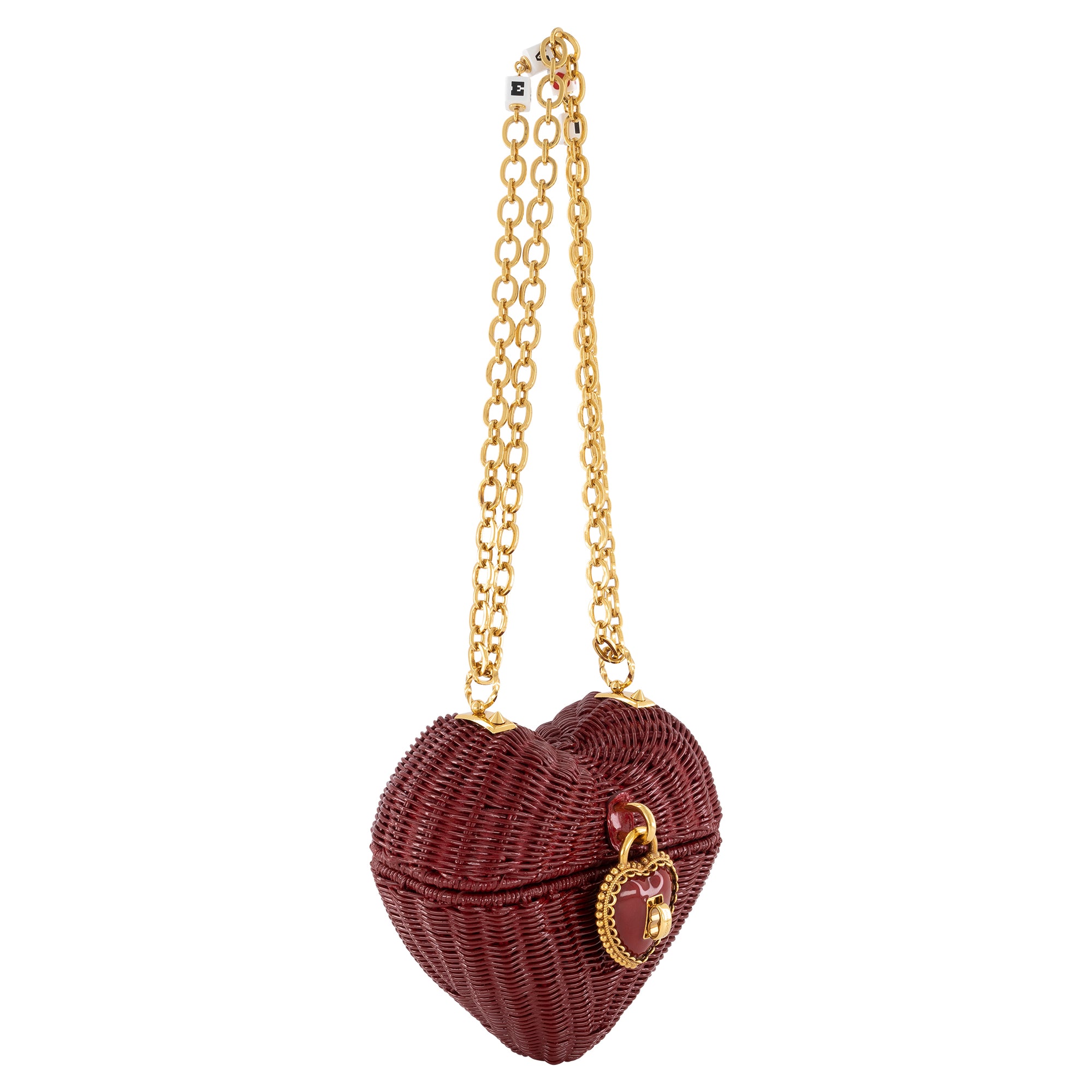 Dolce & Gabbana Heart Box in Painted Wicker in Red