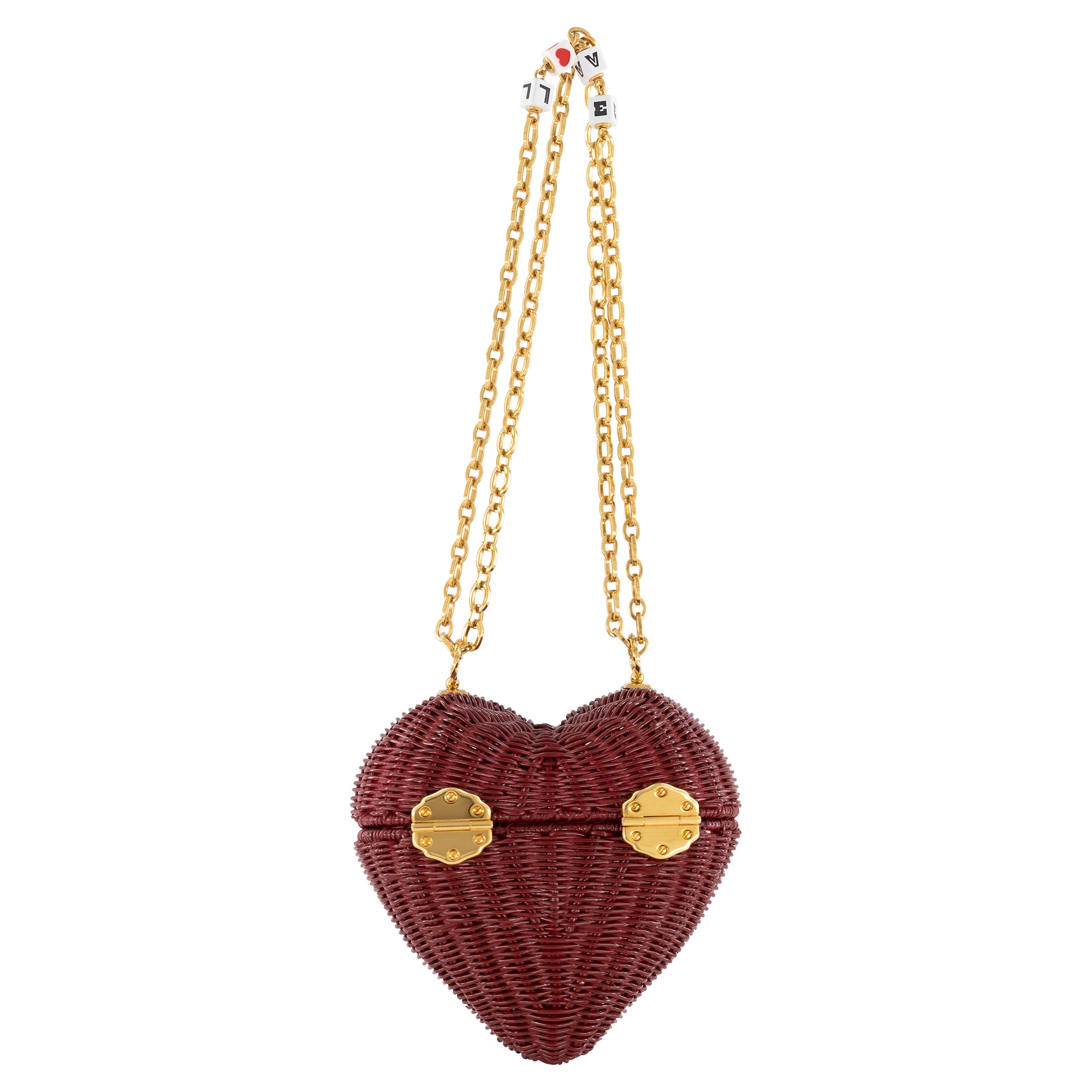 Dolce & Gabbana Heart Box in Painted Wicker in Red