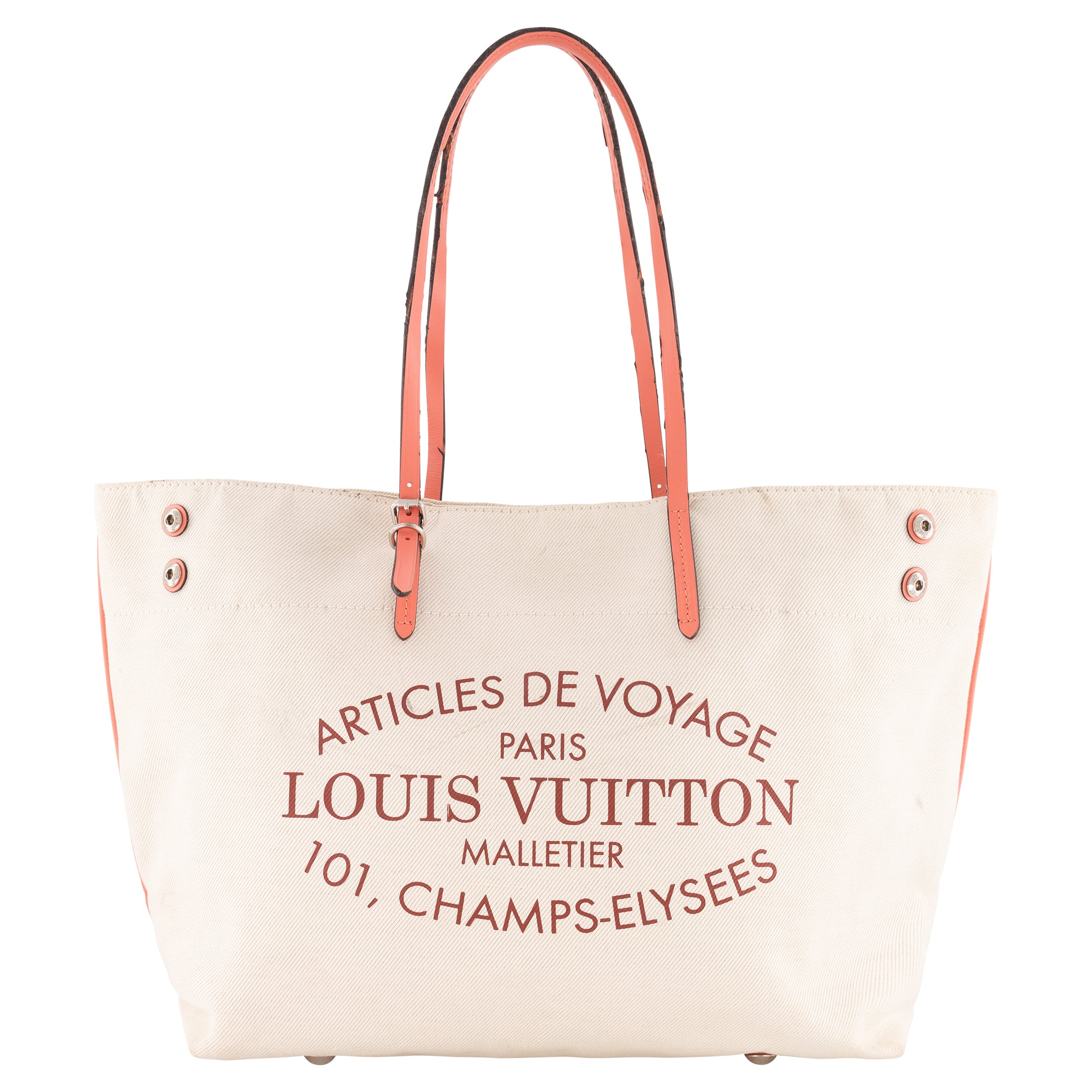 Louis Vuitton White Canvas Capri Articles De Voyage Cabas GM Bag
