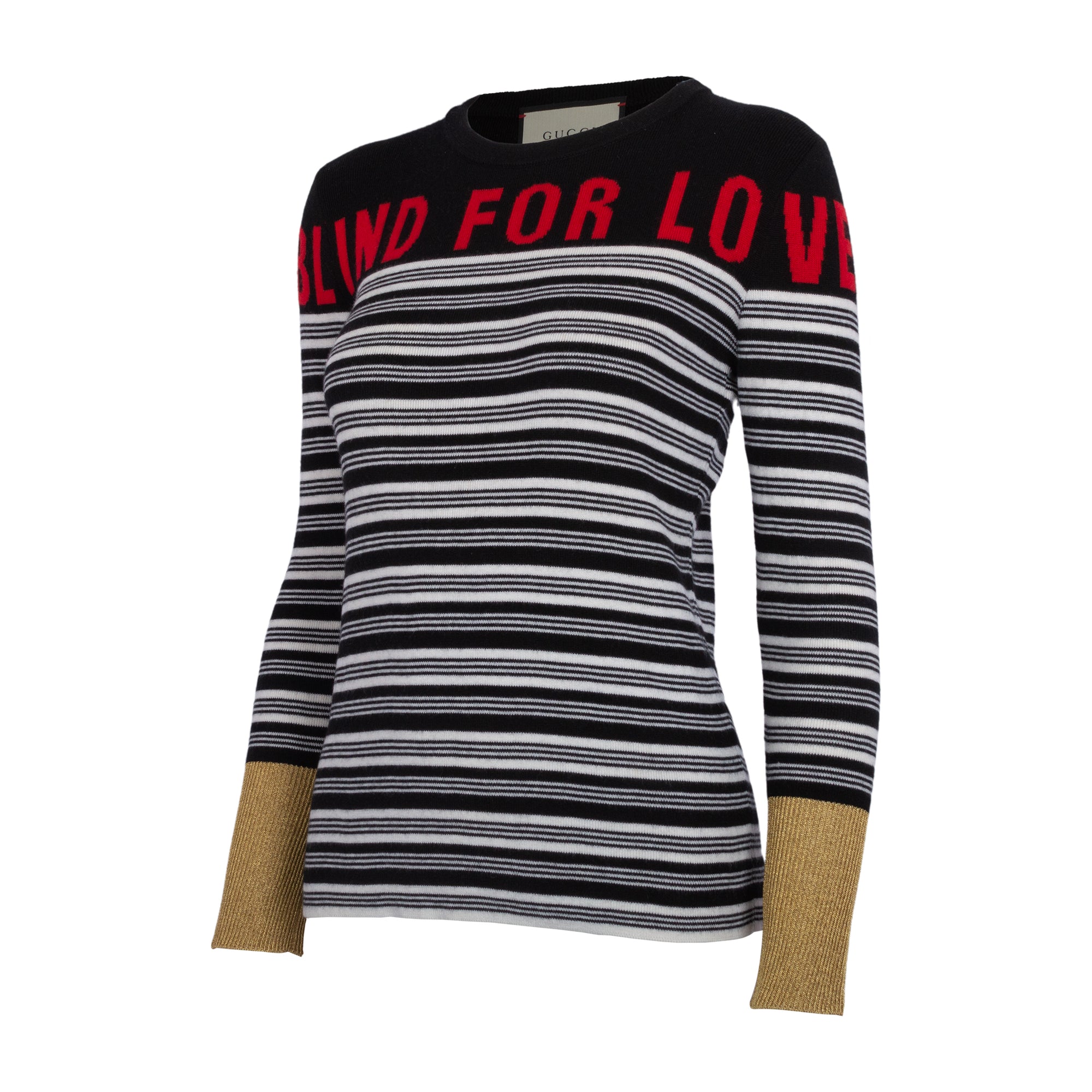 Gucci Blind for Love Striped Knit Sweater
