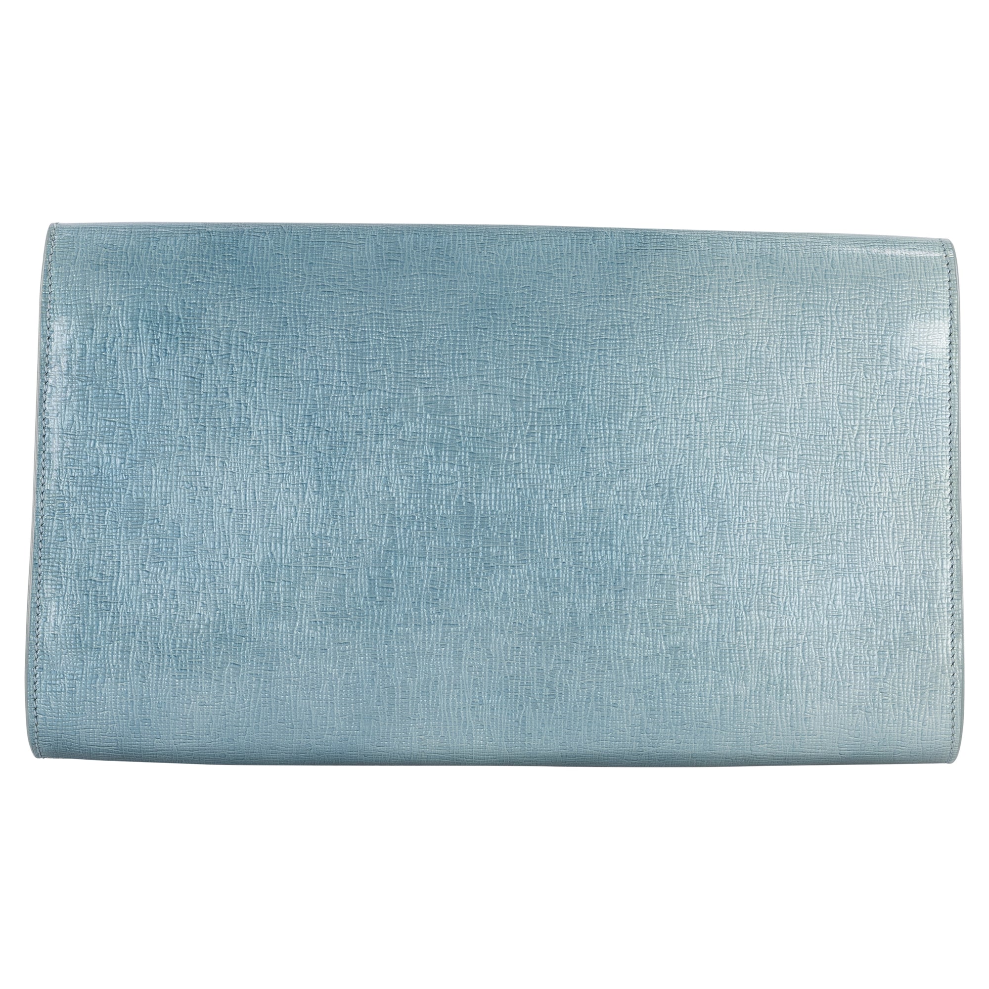 Belle de jour patent leather clutch bag Yves Saint Laurent Grey in