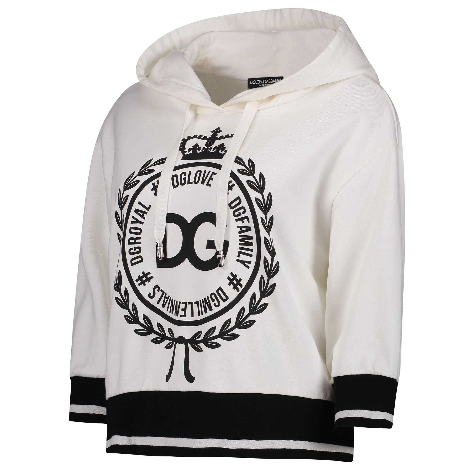 Dolce & Gabbana White Logo Hoodie